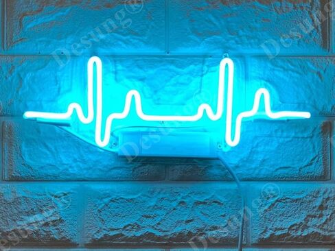 Neon Signs 14" ECG Electrocardiogram Electrocardiograph Custom Design Decorated Acrylic Panel Handmade Man Cave Neon Sign Light WB02 in Kuwait