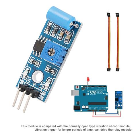 Vibration Sensor Module Plastic 10pcs Normally Closed Type with Alarm Triggering Function Blue Compatible with Microcontrollers for Motorcycle Alarm in Kuwait