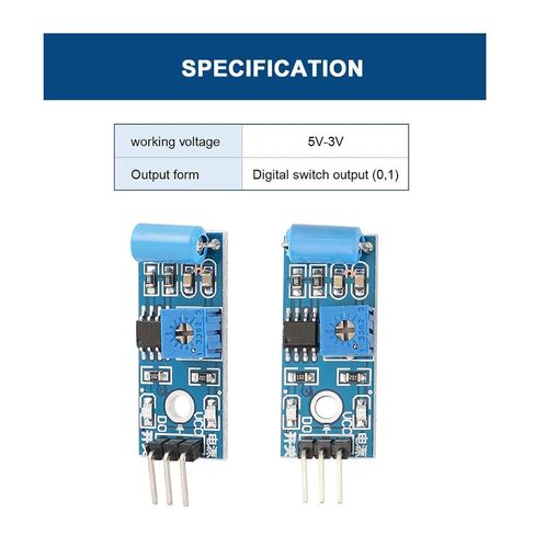 Vibration Sensor Module with Digital Output 10pcs Normally Closed Type and Alarm Triggering Plastic Material for Theft Alarm in Kuwait