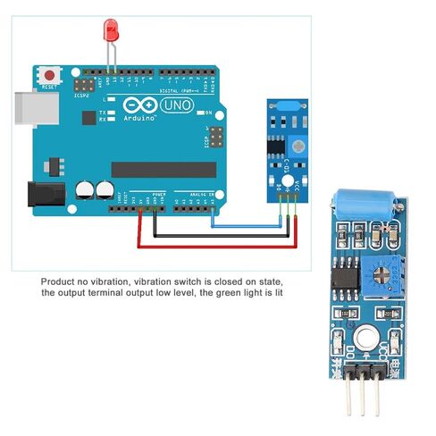 Vibration Sensor Module with Digital Output 10pcs Normally Closed Type and Alarm Triggering Plastic Material for Theft Alarm in Kuwait