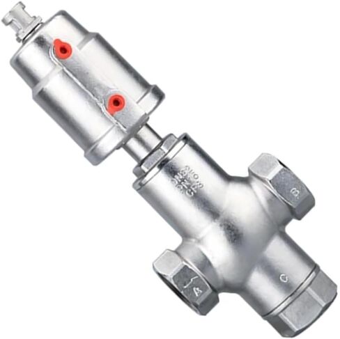 DN32 3 Way Pneumatic Actuator Angle Seat Valve - Normally Closed Stainless Steel Relief Valve for Water Applications(Single Acting) in Kuwait