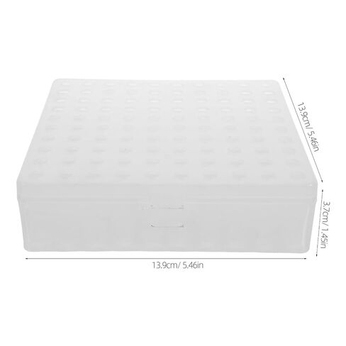 Zerodeko Chromatography Vial Storage Case, 100-Well Vented Sample Cleaning Tray for 1.5ml and 2ml Vials for Industrial Analytical Testing Workstation 5.47x5.47x1.46in in Kuwait
