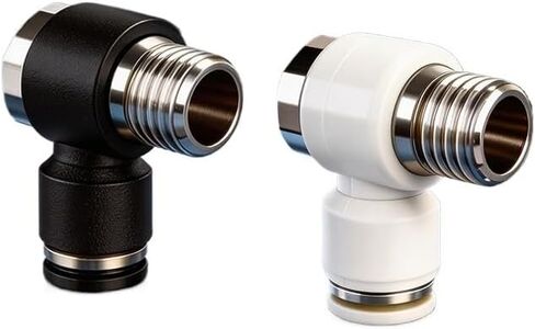 1Pcs Black And White Pneumatic Connector PH Quick Plug External Hexagonal Thread Straight Through 6-01/8-02/10-03/12-04(WhitePH8-02) in Kuwait
