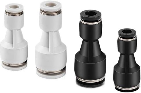 2Pcs PG Pneumatic Connector, Black Plastic Straight Through Variable Diameter PG 8-6 10-8 Quick Plug Quick Connector(BlackPG8-6) in Kuwait