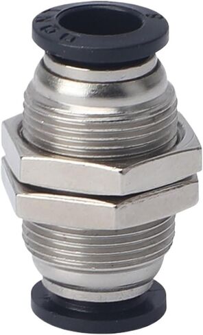3Pcs Pneumatic Air Pipe Quick Partition Straight-Through Connector Pm Series Black 04/06/08/10/12(12) in Kuwait