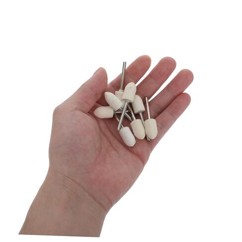20pcs Conical Wool Felt Polishing Heads 10mm Rotary Tool Buffing Wheels Jewelry Polishing Accessories for Drill Craft Projects in Kuwait