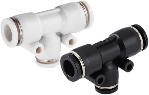 2Pcs PEG Pneumatic Connector T-shaped Variable Diameter Three-way Quick Plastic Air Pipe Plug 12-8 Irrigation(BlackPEG16-14) in Saudi Arabia