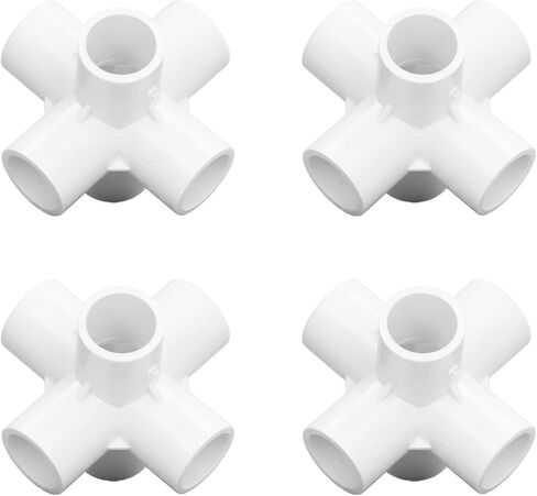 aqxreight 10pcs PVC Plastic Pipe Connector 6 Way Pipe Corner Elbow Fittings 25mm Inner Diameter Black Specifications: Including 10pcs 6 Way Pipe Fittings, the Inner Diameter is 25mm, the (White) in Kuwait