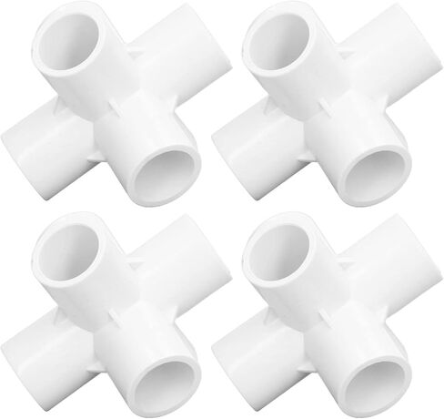 aqxreight 10pcs PVC Plastic Pipe Connector 6 Way Pipe Corner Elbow Fittings 25mm Inner Diameter Black Specifications: Including 10pcs 6 Way Pipe Fittings, the Inner Diameter is 25mm, the (White) in Kuwait