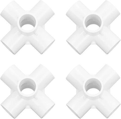 aqxreight 10pcs PVC Plastic Pipe Connector 6 Way Pipe Corner Elbow Fittings 25mm Inner Diameter Black Specifications: Including 10pcs 6 Way Pipe Fittings, the Inner Diameter is 25mm, the (White) in Kuwait