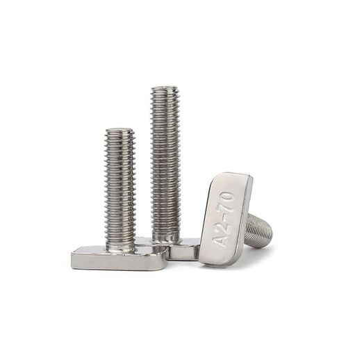 304 Stainless Steel T-Shaped/Square Bolts with 23 Heads - M8 and M10 for Aluminum photovoltaic Installation(2pcs M8X50) in Kuwait