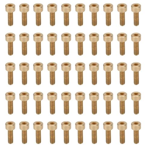 50Pcs Cap Hex Socket Screw Copper Fastener Hardware Tools Industrial Supplies M4 (M4*15) in Kuwait