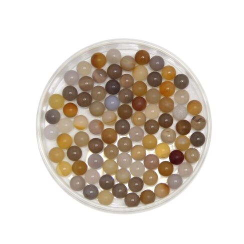 BAOSHISHAN 1KG Agate Grinding Balls 8mm ~1280pcs | Brazil & Uruguay Agate Rough Sourced, No Metal Contamination, Mohs 6.5-7 Hardness, ICP-MS/XRF Ready, Assorted Natural Colors in Kuwait