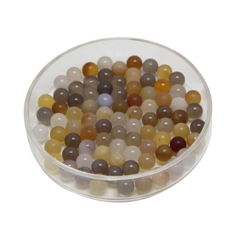 BAOSHISHAN 1KG Agate Grinding Balls 8mm ~1280pcs | Brazil & Uruguay Agate Rough Sourced, No Metal Contamination, Mohs 6.5-7 Hardness, ICP-MS/XRF Ready, Assorted Natural Colors in Kuwait