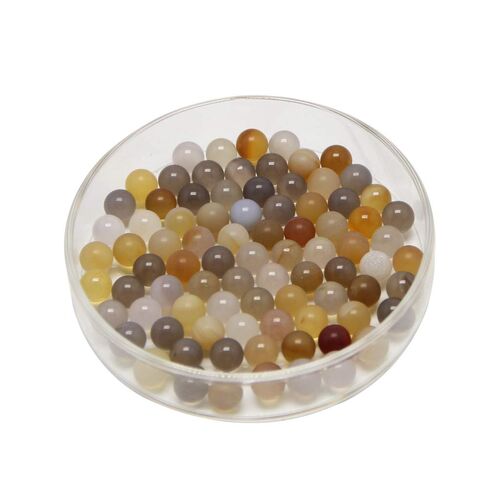 BAOSHISHAN 1KG Agate Grinding Balls 8mm ~1280pcs | Brazil & Uruguay Agate Rough Sourced, No Metal Contamination, Mohs 6.5-7 Hardness, ICP-MS/XRF Ready, Assorted Natural Colors in Kuwait