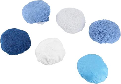 28-Piece Multi-Material Buffer Bonnet Set – Coral Fleece, Terry Cloth, Lamb Fleece & Non-Woven Fabric for Car and Furniture Waxing & Polishing – Washable, Non-Shedding in Saudi Arabia