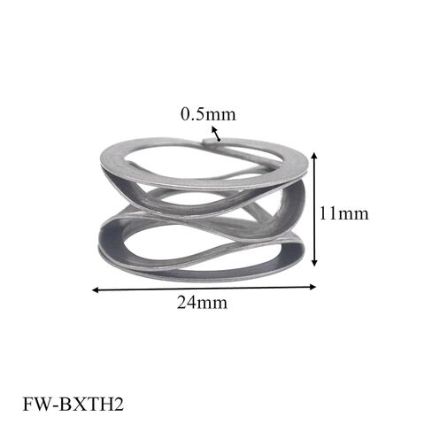 غسالة موجة الربيع 10 قطعة ID18mm OD24mm سميكة 0.5 مللي متر مادة width3mm ارتفاع 11 مللي متر أجزاء صغيرة من الفولاذ المقاوم للصدأ غسالات متعددة الموجات in Kuwait