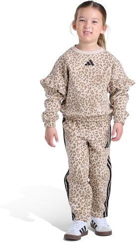 adidas Girls AOP Flutter Sleeve Pullover and Barrel Pant Set (Toddler/Little Kid) in Kuwait