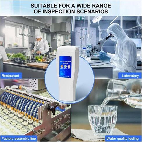 Portable ATP Fluorescence Tester, Rechargeable Handheld Fluorescent Microbial Surface Cleanliness Tester Food Hygiene Monitor in Kuwait