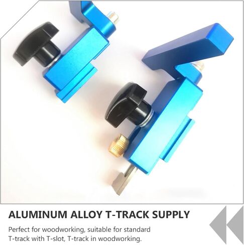 LIFKOME Aluminum Alloy T Slot Miter Gauge Stop Block for Woodworking with Simple Installation and Disassembly, Blue Replacement Miter Track Stop for DIY Woodworking Projects in Kuwait