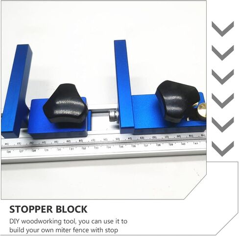 LIFKOME Aluminum Alloy T Slot Miter Gauge Stop Block for Woodworking with Simple Installation and Disassembly, Blue Replacement Miter Track Stop for DIY Woodworking Projects in Kuwait