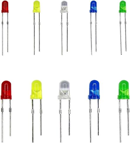 LED ضوء الثنائيات 500 قطعة/الوحدة 5 مللي متر Led عدة مع صندوق مختلط اللون أحمر أخضر أصفر أزرق أبيض صمام ثنائي باعث للضوء تشكيلة in Kuwait