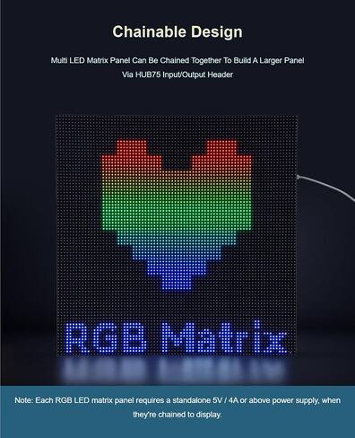 TUOPUONE RGB Full-Color LED Matrix Panel, 4mm Pitch, 80×40 Pixels, Adjustable Brightness in Kuwait