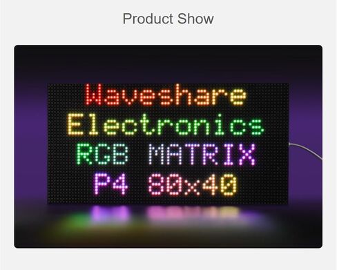 TUOPUONE RGB Full-Color LED Matrix Panel, 4mm Pitch, 80×40 Pixels, Adjustable Brightness in Kuwait