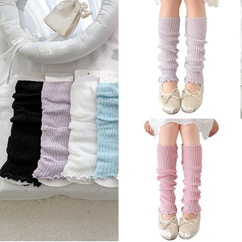 Spring Thin Sock Sleeves Kids Stringy Selvedge Socks Macaron Color Korean Version Girls Stackable Socks in Kuwait