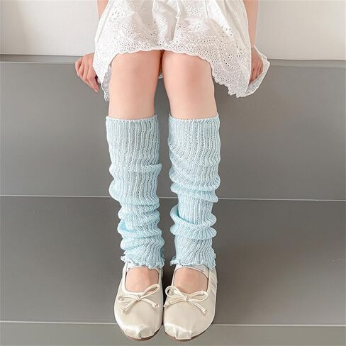Spring Thin Sock Sleeves Kids Stringy Selvedge Socks Macaron Color Korean Version Girls Stackable Socks in Kuwait