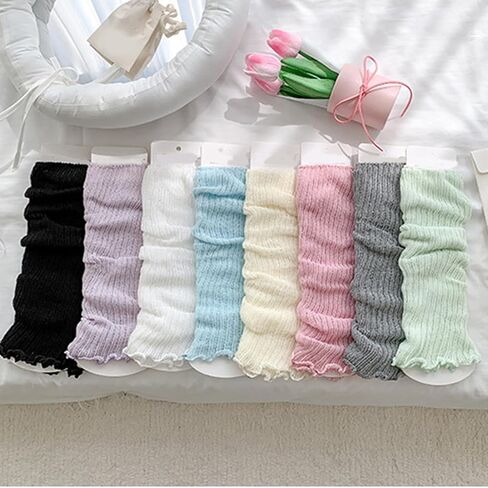 Spring Thin Sock Sleeves Kids Stringy Selvedge Socks Macaron Color Korean Version Girls Stackable Socks in Kuwait