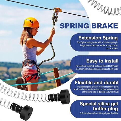 Zipline الربيع الفرامل 165 سنتيمتر الفولاذ المقاوم للصدأ البريدي خط الربيع الفرامل الثقيلة Zipline الفرامل جهاز تخفيض السرعة الربيع الفرامل in Kuwait