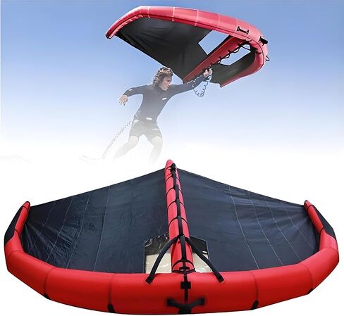 Inflatable Wingfoil Board - Lightweight Wind Wing, Hydrofoil and Handheld Sail Combo with Observation Window for Kitesurfing, Wing Surf & Travel 4m³ in Kuwait
