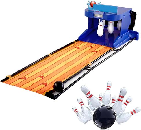 Home Bowling Alleys,Electric Bowling Machine,Electronic Bowling Alley Game for Home,with LED Scoreboard, Automatic Reset, Lighting & Sound Effects,for Children and Adults 2m/6.56ft in Kuwait