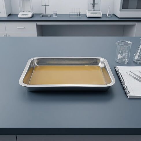 OUNONA Stainless Steel Laboratory Dissecting Pan: 12.2x8.3x1.6 Wax-Lined Biology Dissection Tray for Junior Senior Science Lab Teaching Supplies Instrument in Kuwait