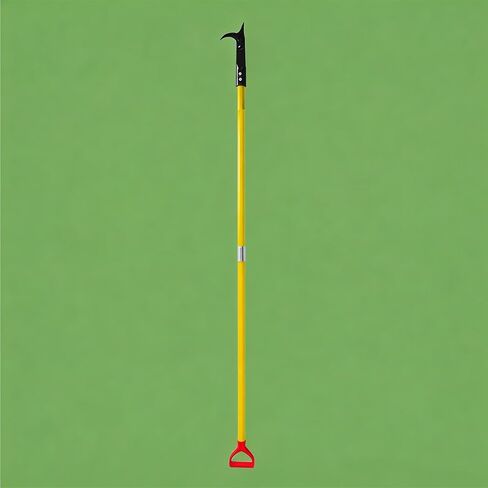 Pike Pole Featherlight Pike Pole مع مقبض D ممتد مكون من قسمين خطاف إنقاذ لمكافحة الحرائق وتجديد جدار أسقف الأرضيات، دائري، أصفر in Kuwait