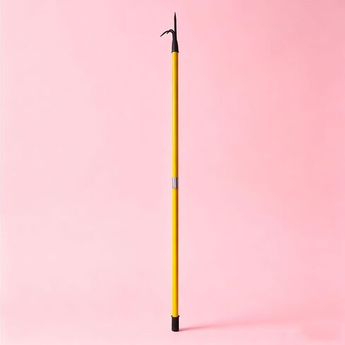 Pike Pole, Double Hook Pike Pole, Insulated Fiberglass with Iron, 2-Section Design, Rescue Hook for Firefighting and Wall Renovation, Yellow in Kuwait