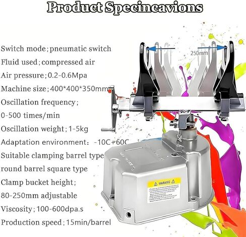 Air Operated Paint Shaker, Heavy Duty Air Powered Paint Can Shaker Machine with Adjustable Clamping, 700r/min Air Paints Shakers for Automotive and House Paints in Kuwait