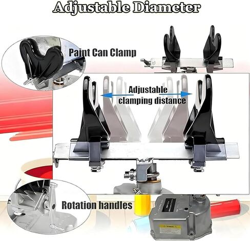 Air Operated Paint Shaker, Heavy Duty Air Powered Paint Can Shaker Machine with Adjustable Clamping, 700r/min Air Paints Shakers for Automotive and House Paints in Kuwait