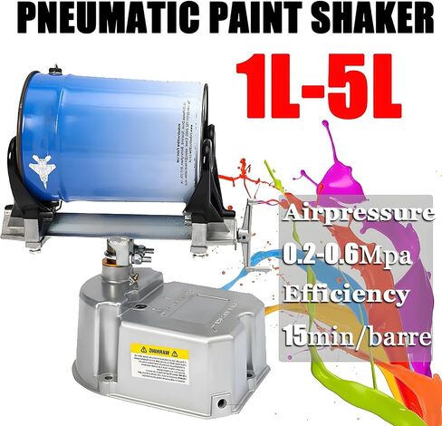 Pneumatic Paint Shaker, Air Powered Mixing Machine for 1-5L Inks, Adjustable Clamp, Ideal for Printing Factories, in Kuwait
