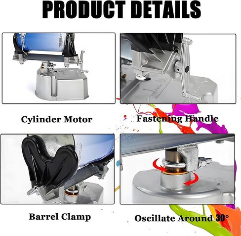 Pneumatic Paint Shaker, Air Powered Mixing Machine for 1-5L Inks, Adjustable Clamp, Ideal for Printing Factories, in Kuwait