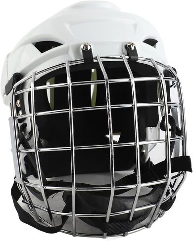 Hockey Helmet, Sturdy ABS Cover High Density EVA Padding Aluminum Alloy Youth Hockey Helmet, Combo with Facemask for Youth High School College in Kuwait
