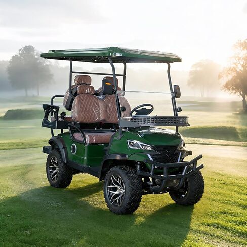 4-Seater Electric Golf Cart with 5KW Motor 20 MPH Top Speed 44 Mile Long Range 60V, Advanced Suspension, Rear & Front Storage, IPS Display, Quick Charging for Recreational, Park, Hotel Shuttle in Kuwait