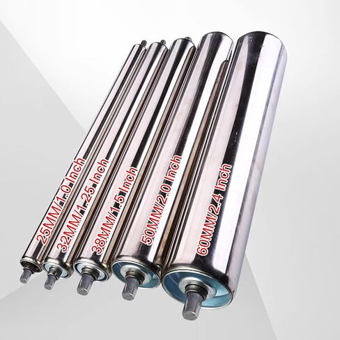 2 Pcs Conveyor Rollers 1" 1.5" 2" Dia 10" 12" 15" 16" 20" 22" 24" 30" 36" 48" 50" 60" Long, Stainless Steel Gravity Transmission Replacement Part Galvanized End(Dia 2"/50mm,L 30in/762mm) in Kuwait