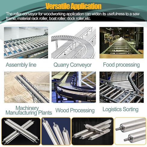 Heavy Duty Stainless Steel Conveyor Rollers - 12 to 36 Inch, 25MM Diameter, Spring-Loaded for Easy Installation(20PackxL900MM) in Kuwait