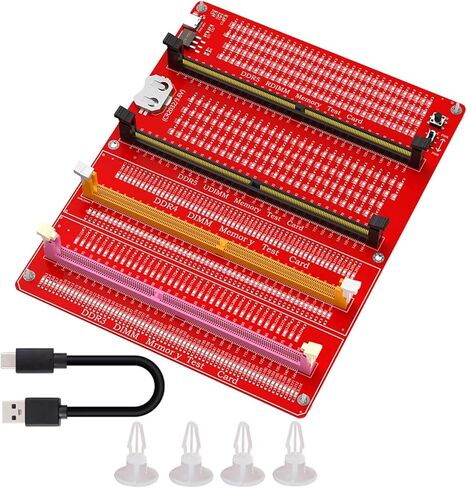 Tester DDR3 / DDR4 / DDR5 RDIMM/UDIMM Memory Tester with LED Indicators for Fixing Desktop and Server Computers Desktop Memory Slot in Kuwait