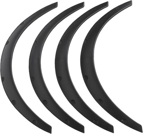 Headerbs Universal Wheel Flares 4Pcs 80mm ABS Wide Body Kit Flexible Flares Black Wheel Arch Extensions with Screws Tape for Sedan SUV Off Road Vehicle in Kuwait