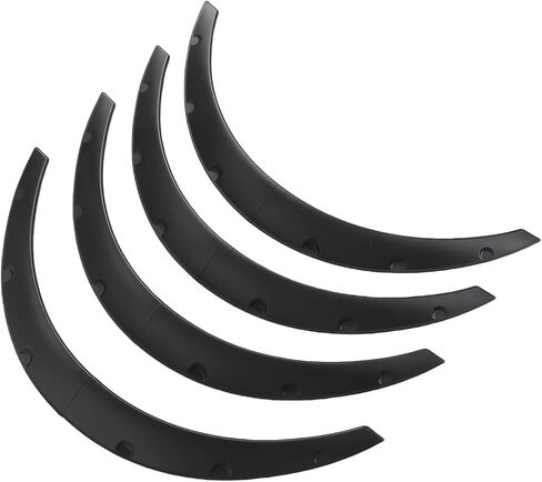 Headerbs Universal Wheel Flares 4Pcs 80mm ABS Wide Body Kit Flexible Flares Black Wheel Arch Extensions with Screws Tape for Sedan SUV Off Road Vehicle in Kuwait