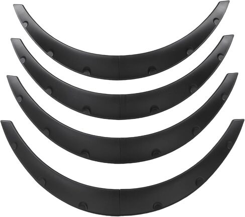 Headerbs Universal Wheel Flares 4Pcs 80mm ABS Wide Body Kit Flexible Flares Black Wheel Arch Extensions with Screws Tape for Sedan SUV Off Road Vehicle in Kuwait