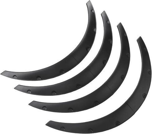 Headerbs Universal Wheel Flares 4Pcs 80mm ABS Wide Body Kit Flexible Flares Black Wheel Arch Extensions with Screws Tape for Sedan SUV Off Road Vehicle in Kuwait